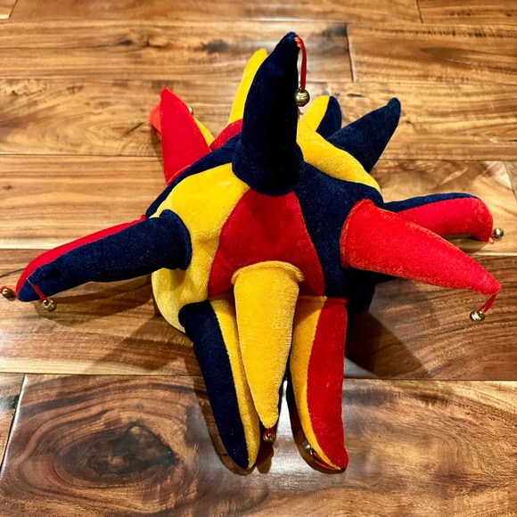 JESTER JOKER CARNIVAL HAT WITH TINGLING BELLS CAN YOU TAKE ME SERIOUSLY PLEASE - Picture 3 of 5